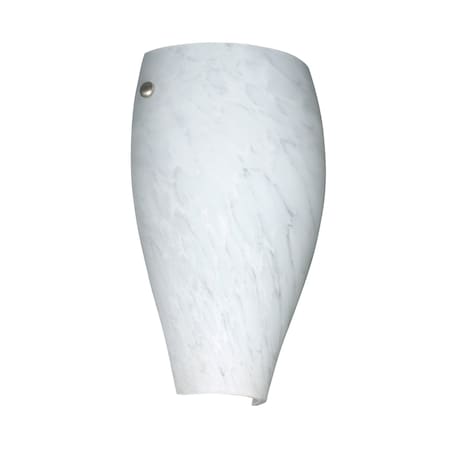 Besa Lighting Chelsea Wall Sconce, Carrera, Satin Nickel Cap Finish, 1x8W LED 704319-LED-SN